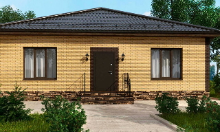 Проекты одноэтажных домов из кирпича | Строй-Ртщ - Ртищево от 3698 рублей