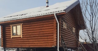 Баня из оцилиндрованного бревна под ключ в Ртищево - от 137319 рублей
